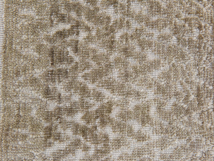 1'3" x 2'0" New Hand Knotted Brown Wool & Silk Rectangle Oriental Rug - MOA10278663
