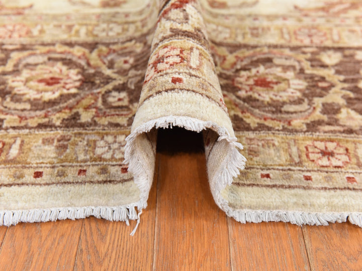 8'0" x 10'0" New Hand Knotted Beige Wool Rectangle Oriental Rug - MOA10278666