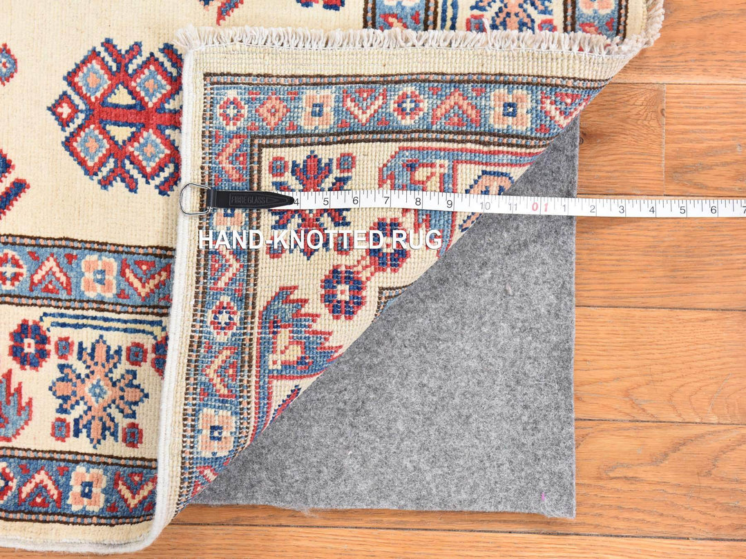 3'10" x 6'0" New Hand Knotted Ivory Wool Rectangle Oriental Rug - MOA10278670