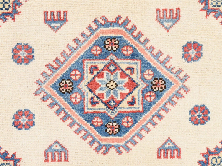 4'0" x 5'7" New Hand Knotted Ivory Wool Rectangle Oriental Rug - MOA10278671