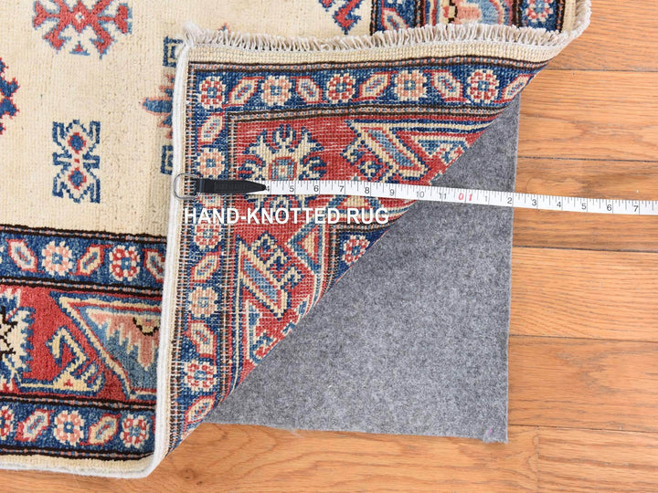4'0" x 5'7" New Hand Knotted Ivory Wool Rectangle Oriental Rug - MOA10278671