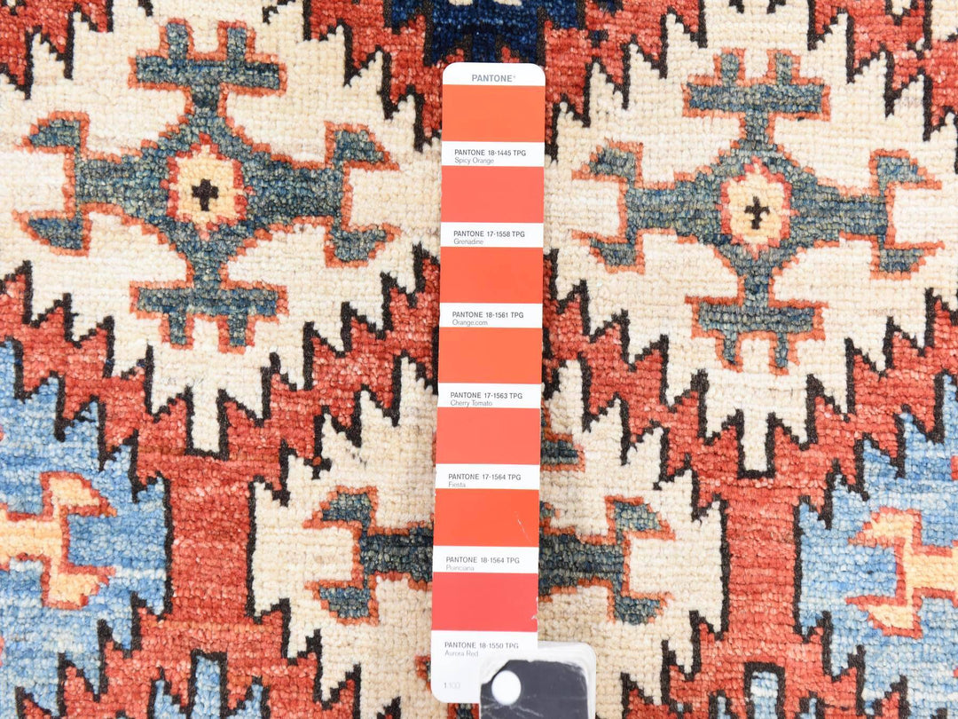 4'0" x 6'0" New Hand Knotted Orange Wool Rectangle Oriental Rug - MOA10278673