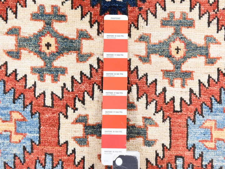 4'0" x 6'0" New Hand Knotted Orange Wool Rectangle Oriental Rug - MOA10278673