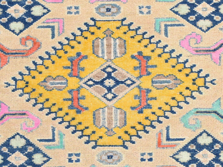 4'1" x 6'1" New Hand Knotted Pink Wool Rectangle Oriental Rug - MOA10278674