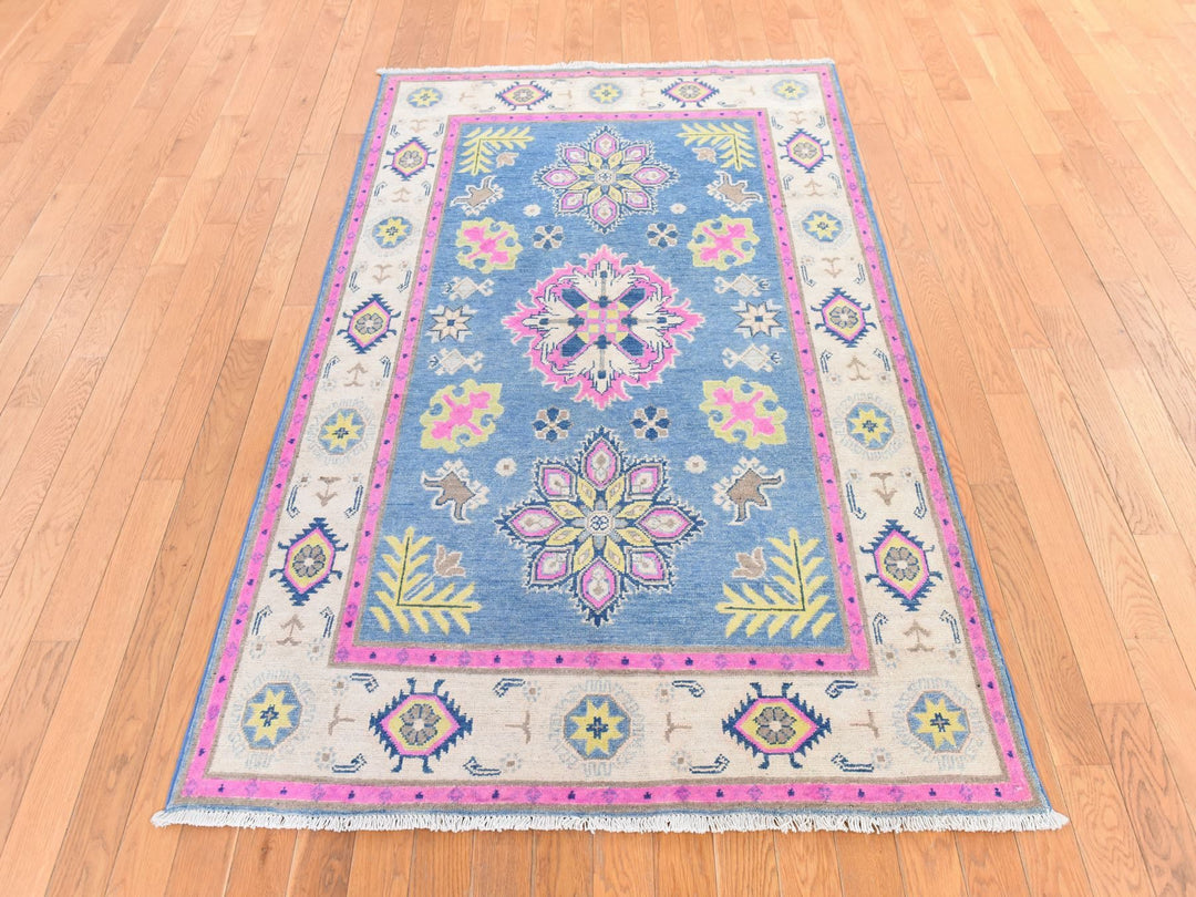 4'0" x 6'4" New Hand Knotted Overdyed Wool Rectangle Oriental Rug - MOA10278676