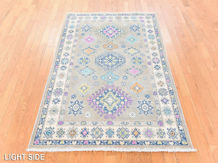 3'10" x 5'9" New Hand Knotted Brown Wool Rectangle Oriental Rug - MOA10278680