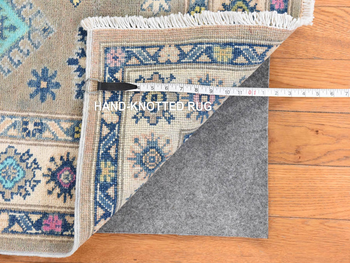 3'10" x 5'9" New Hand Knotted Brown Wool Rectangle Oriental Rug - MOA10278680