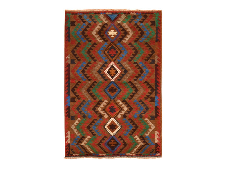 3'0" x 4'6" New Hand Knotted Brown Wool Rectangle Oriental Rug - MOA10278682