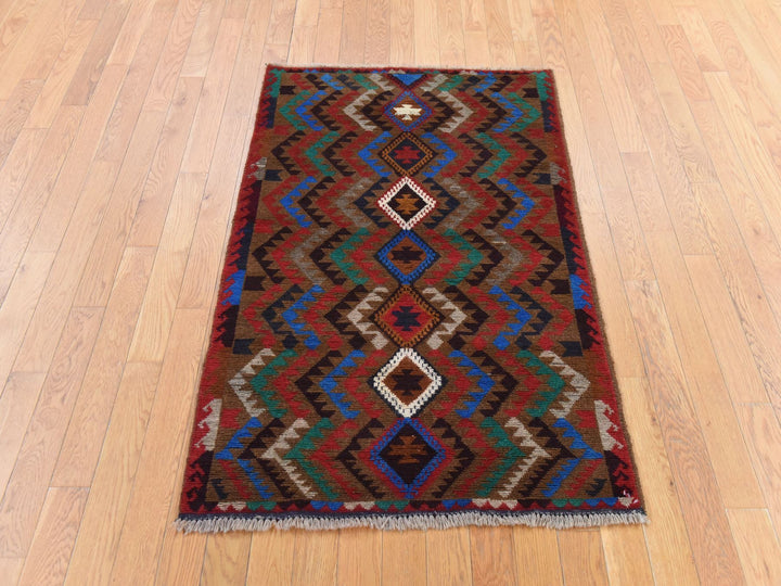3'0" x 4'6" New Hand Knotted Brown Wool Rectangle Oriental Rug - MOA10278682