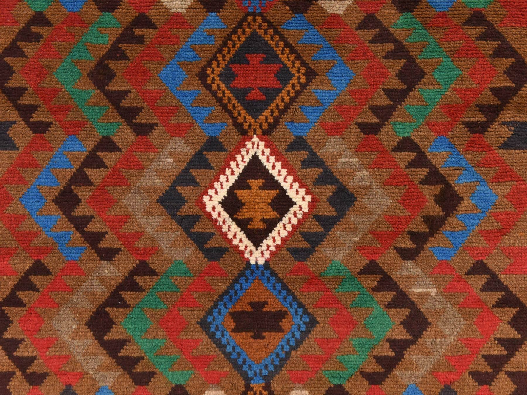3'0" x 4'6" New Hand Knotted Brown Wool Rectangle Oriental Rug - MOA10278682