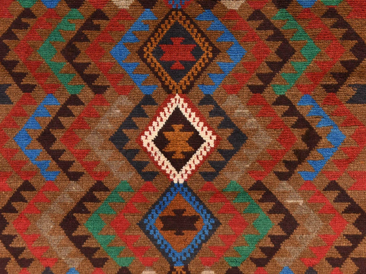 3'0" x 4'6" New Hand Knotted Brown Wool Rectangle Oriental Rug - MOA10278682