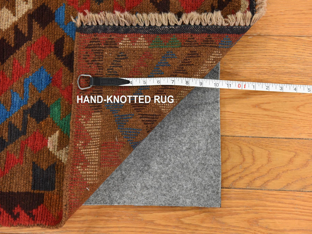 3'0" x 4'6" New Hand Knotted Brown Wool Rectangle Oriental Rug - MOA10278682