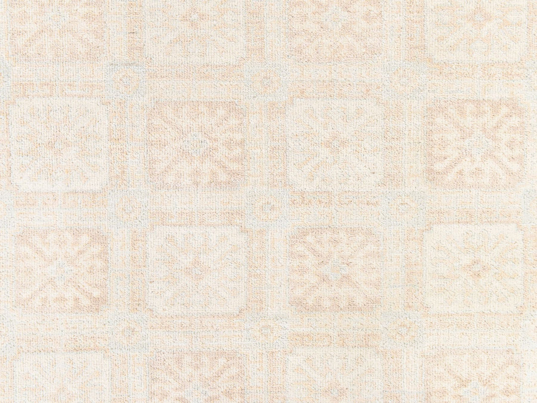4'1" x 6'1" New Hand Knotted Ivory Wool Rectangle Oriental Rug - MOA10278683