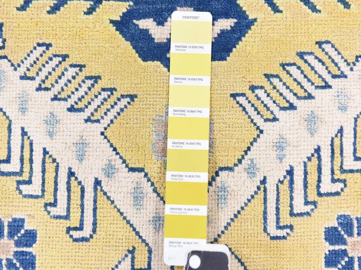 4'0" x 6'4" New Hand Knotted Yellow Wool Rectangle Oriental Rug - MOA10278684