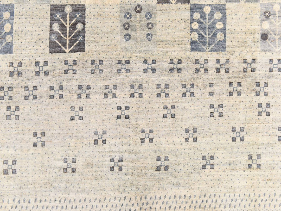 5'10" x 8'6" New Hand Knotted Ivory Wool Rectangle Oriental Rug - MOA10278687