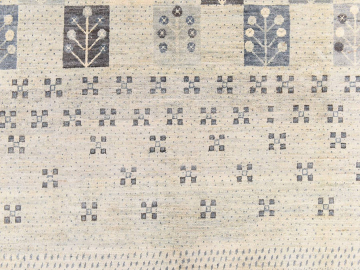 5'10" x 8'6" New Hand Knotted Ivory Wool Rectangle Oriental Rug - MOA10278687