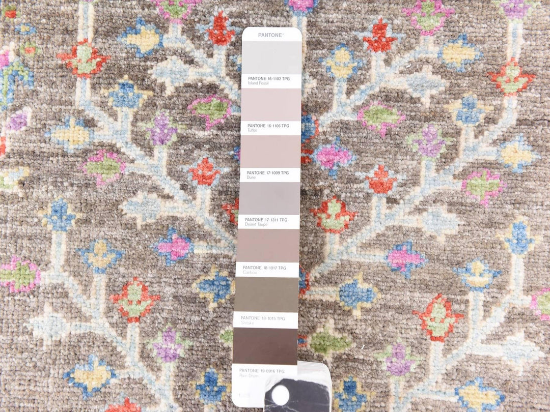6'0" x 8'10" New Hand Knotted Brown Wool Rectangle Oriental Rug - MOA10278688