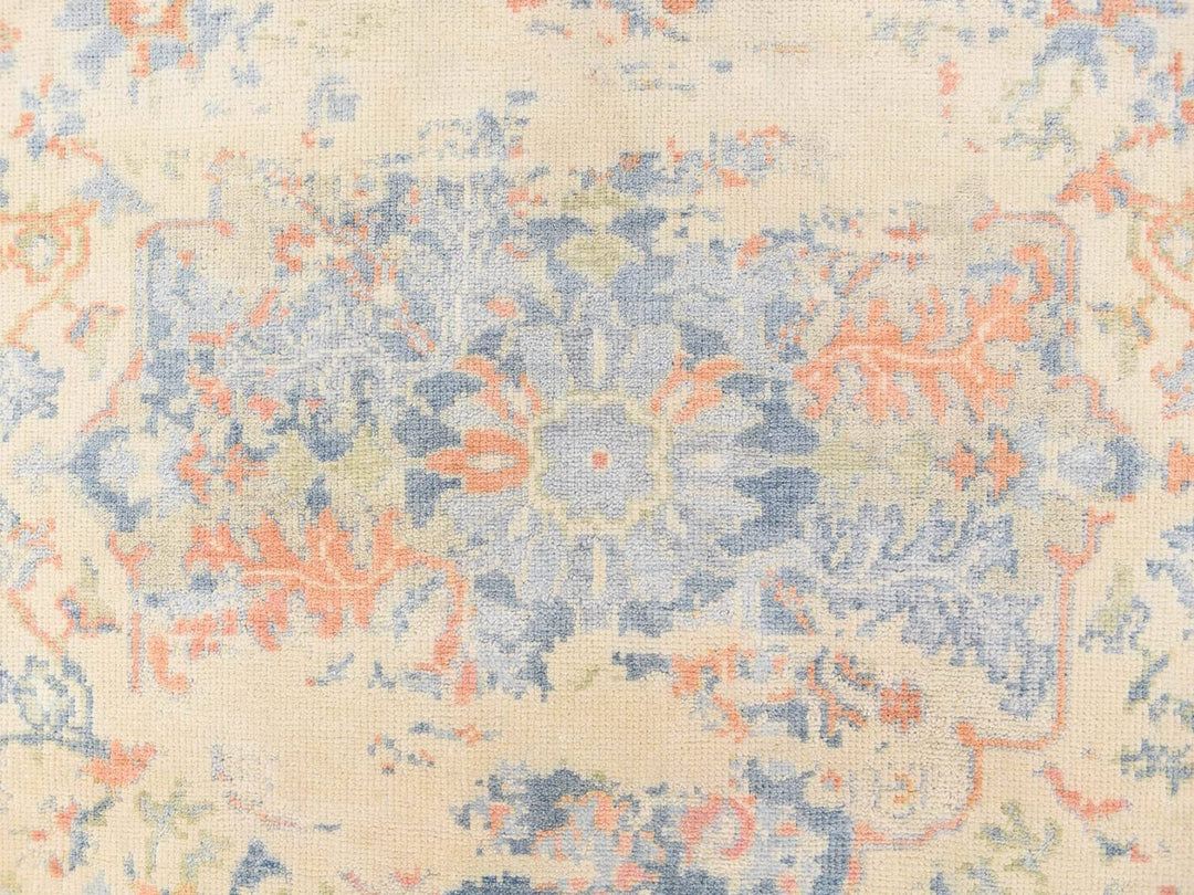 5'9" x 9'0" New Hand Knotted Ivory Wool Rectangle Oriental Rug - MOA10278689