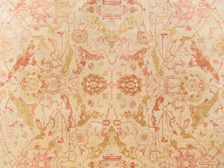 6'0" x 9'4" New Hand Knotted Beige Wool Rectangle Oriental Rug - MOA10278690