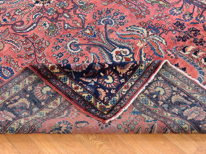 7'7" x 11'9" Vintage Hand Knotted Red Wool Rectangle Oriental Rug - MOA10278698