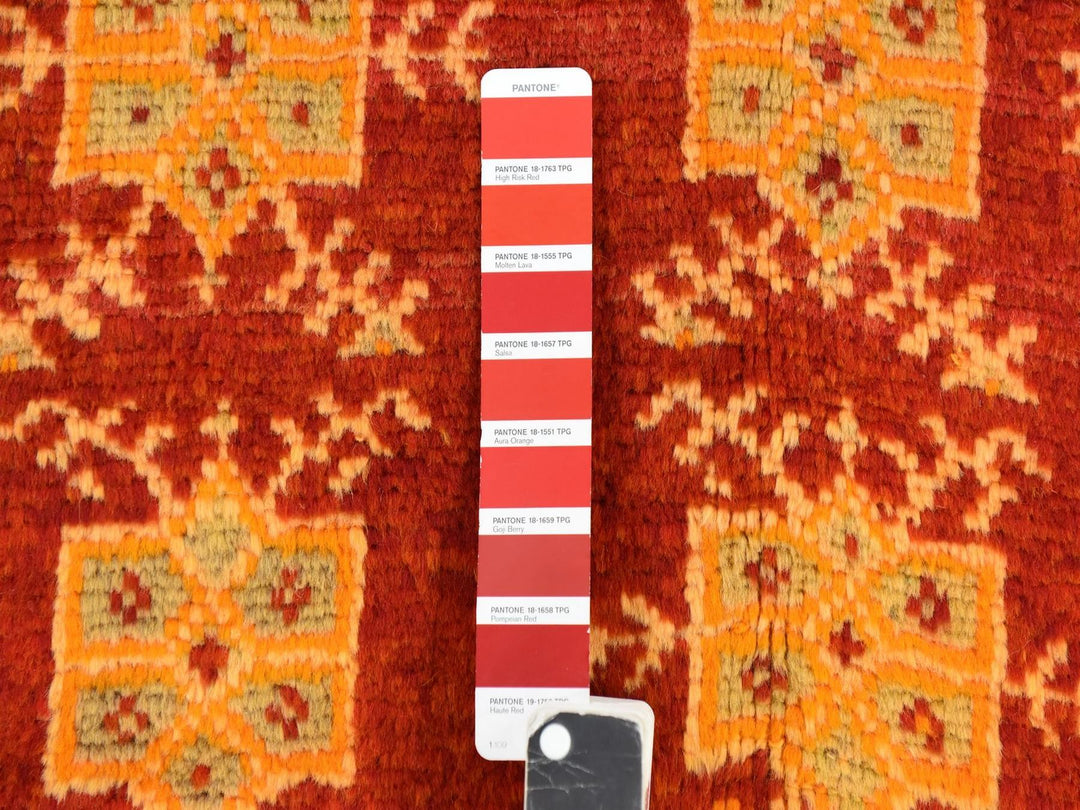 4'5" x 9'0" Vintage Hand Knotted Red Wool Runner Oriental Rug - MOA10278699