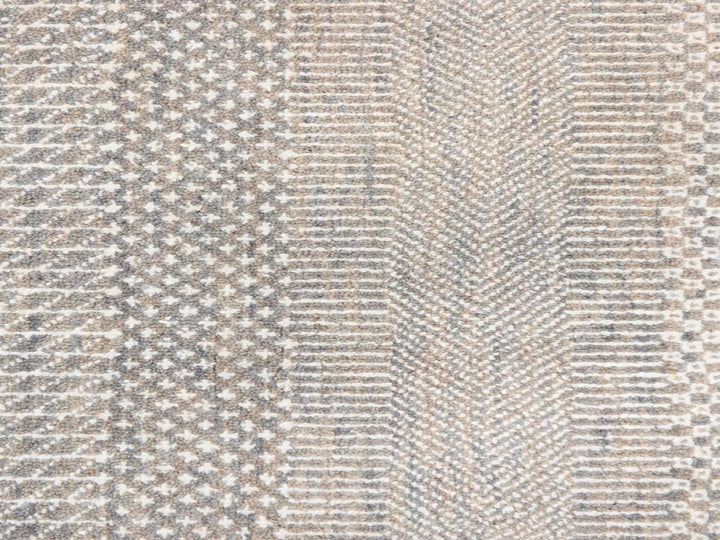 6'0" x 6'0" New Hand Knotted Grey Wool & Silk Round Oriental Rug - MOA10278708