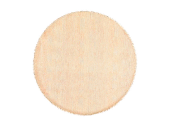 6'0" x 6'0" New Hand Knotted Orange Wool & Silk Round Oriental Rug - MOA10278709