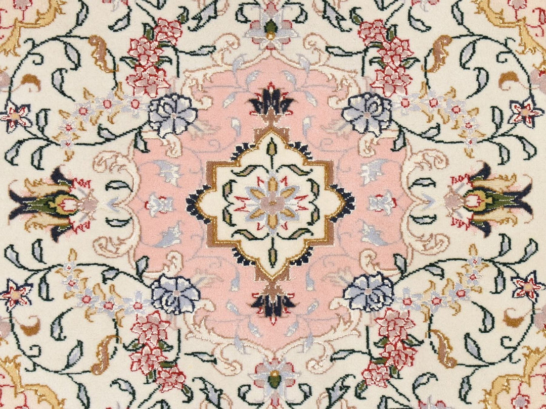 2'5" x 4'1" New Hand Knotted Pink Wool & Silk Rectangle Oriental Rug - MOA10278713