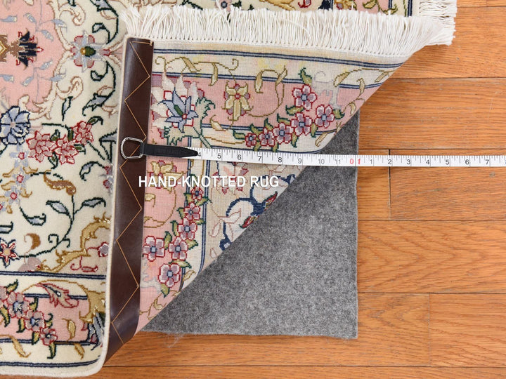 2'5" x 4'1" New Hand Knotted Pink Wool & Silk Rectangle Oriental Rug - MOA10278713