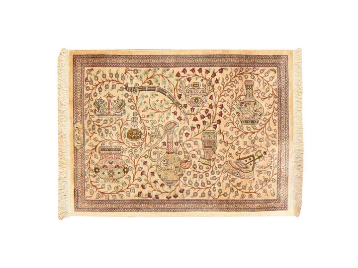 1'10" x 2'6" New Hand Knotted Brown Wool Rectangle Oriental Rug - MOA10278714