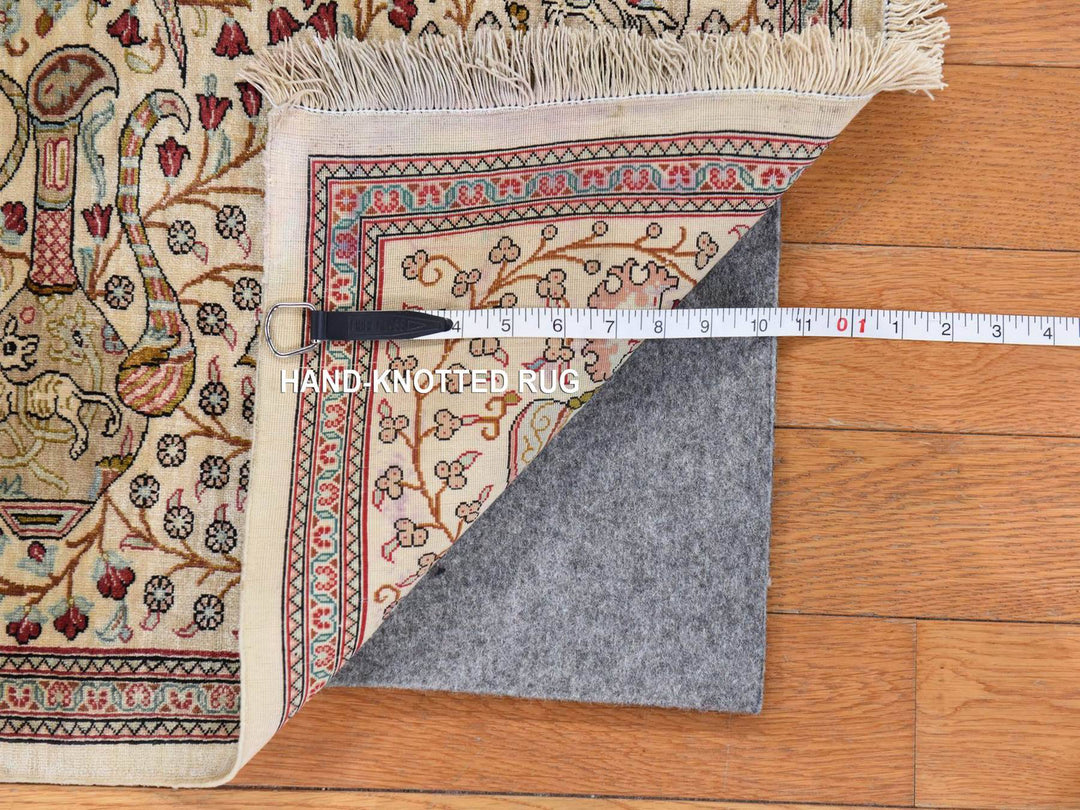 1'10" x 2'6" New Hand Knotted Brown Wool Rectangle Oriental Rug - MOA10278714