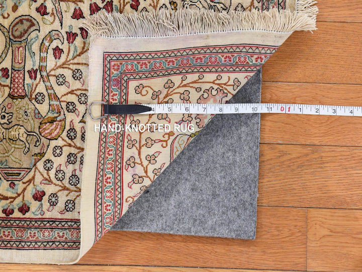 1'10" x 2'6" New Hand Knotted Brown Wool Rectangle Oriental Rug - MOA10278714