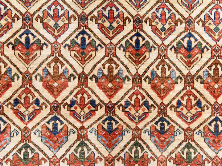 4'10" x 6'5" New Hand Knotted Ivory Wool Rectangle Oriental Rug - MOA10278725