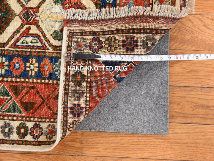 4'10" x 6'5" New Hand Knotted Ivory Wool Rectangle Oriental Rug - MOA10278725