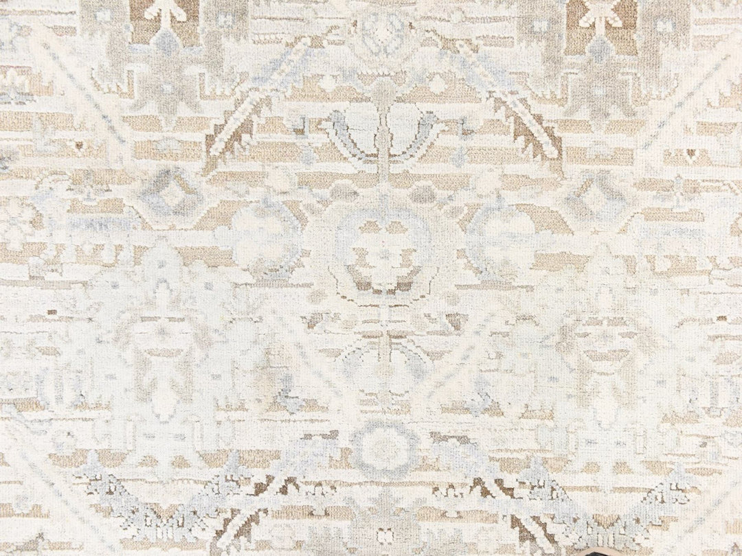 4'0" x 6'2" New Hand Knotted Ivory Wool & Silk Rectangle Oriental Rug - MOA10278730