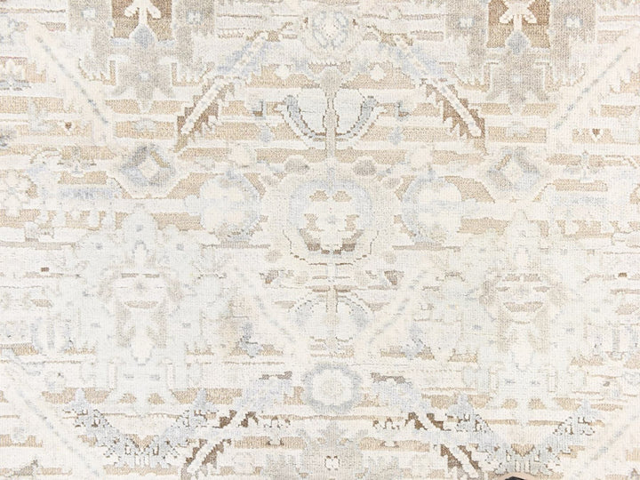 4'0" x 6'2" New Hand Knotted Ivory Wool & Silk Rectangle Oriental Rug - MOA10278730