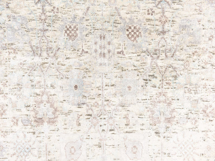 2'5" x 12'0" New Hand Knotted Ivory Silk Runner Oriental Rug - MOA10278749