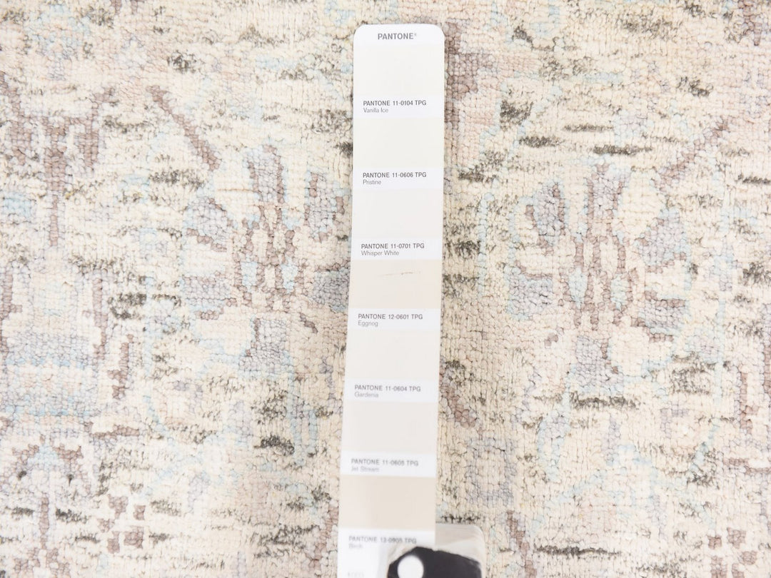 2'5" x 12'0" New Hand Knotted Ivory Silk Runner Oriental Rug - MOA10278749