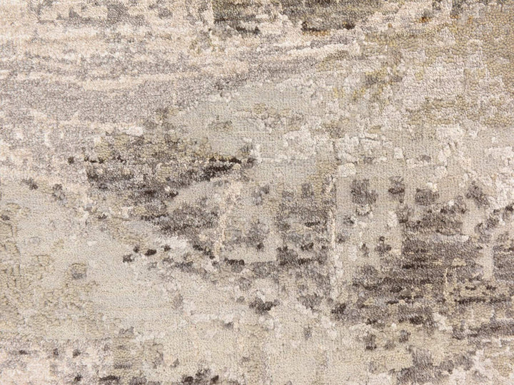 2'8" x 9'10" New Hand Knotted Ivory Wool & Silk Runner Oriental Rug - MOA10278754