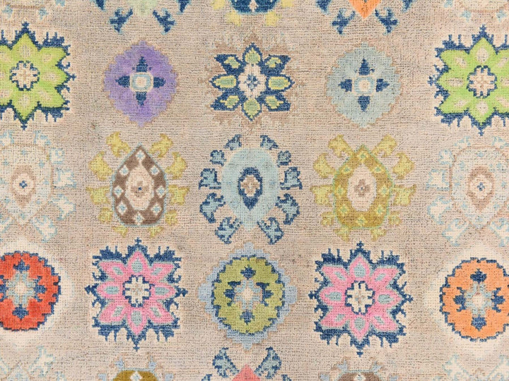 5'0" x 6'4" New Hand Knotted Beige Wool Rectangle Oriental Rug - MOA10278766