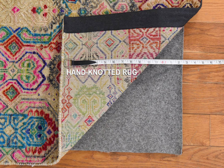 5'0" x 6'10" New Hand Knotted Multicolored Wool & Silk Rectangle Oriental Rug - MOA10278767