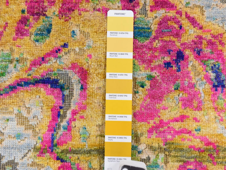 4'9" x 6'7" New Hand Knotted Multicolored Wool & Silk Rectangle Oriental Rug - MOA10278768
