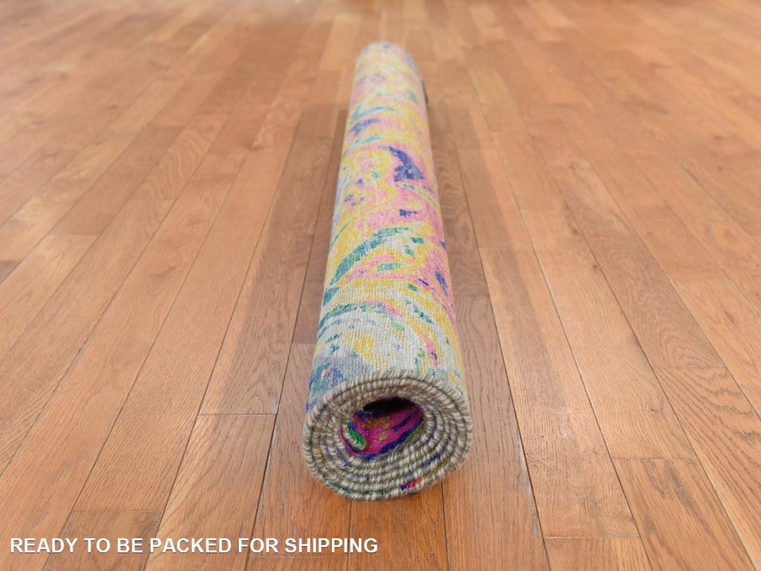 4'9" x 6'7" New Hand Knotted Multicolored Wool & Silk Rectangle Oriental Rug - MOA10278768