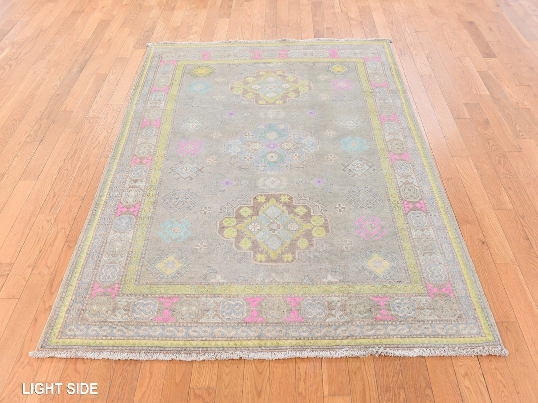 5'0" x 6'6" New Hand Knotted Brown Wool Rectangle Oriental Rug - MOA10278771