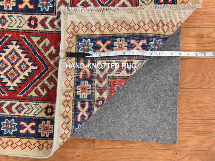 8'8" x 12'0" New Hand Knotted Ivory Wool Rectangle Oriental Rug - MOA10278777