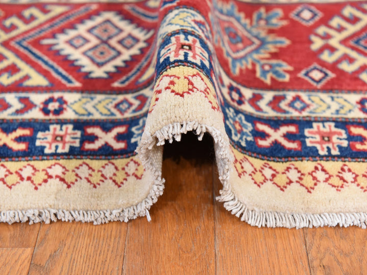 8'8" x 12'0" New Hand Knotted Ivory Wool Rectangle Oriental Rug - MOA10278777