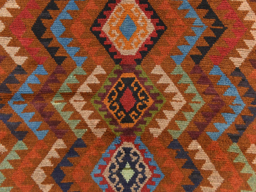 3'9" x 6'0" New Hand Knotted Brown Wool Rectangle Oriental Rug - MOA10278782