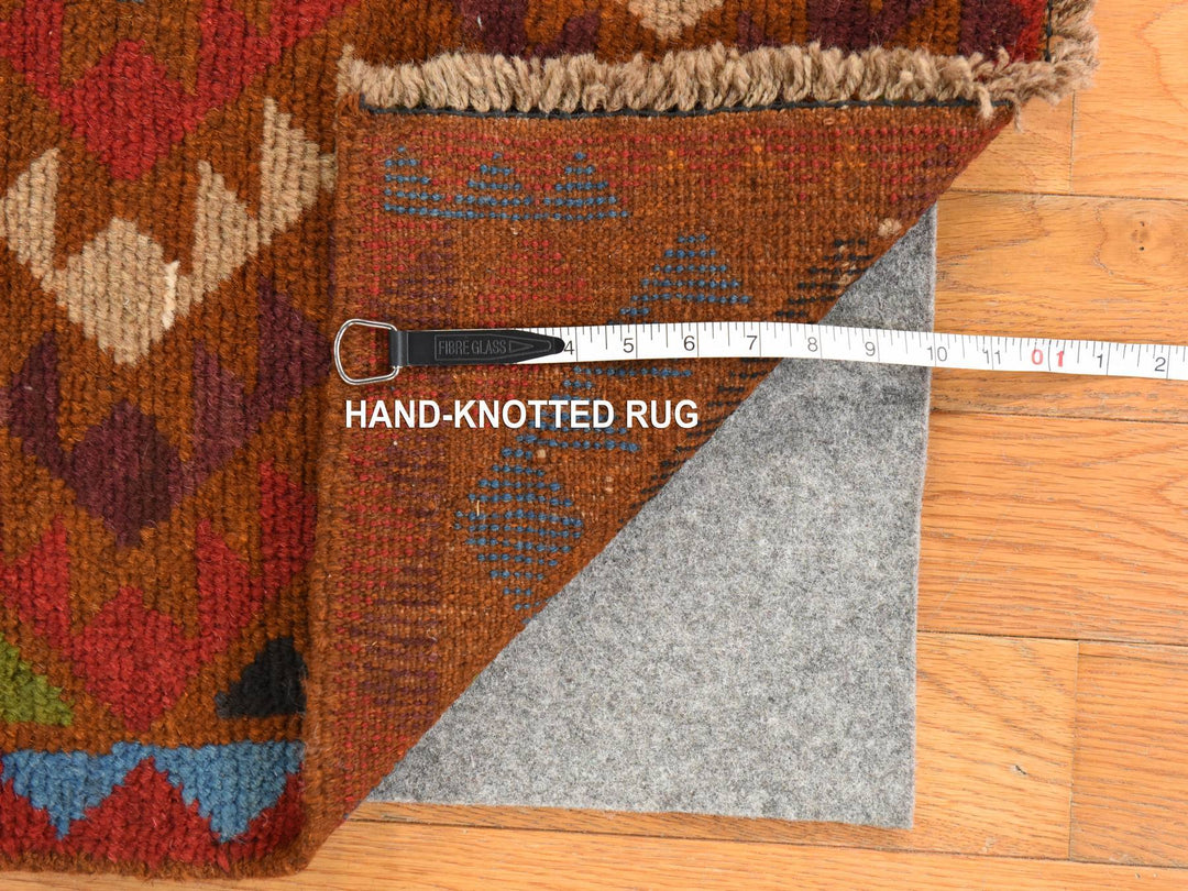 3'9" x 6'0" New Hand Knotted Brown Wool Rectangle Oriental Rug - MOA10278782