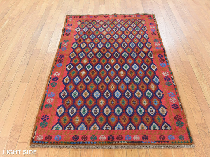 4'0" x 6'1" New Hand Knotted Red Wool Rectangle Oriental Rug - MOA10278783