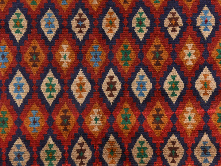 4'0" x 6'1" New Hand Knotted Red Wool Rectangle Oriental Rug - MOA10278783